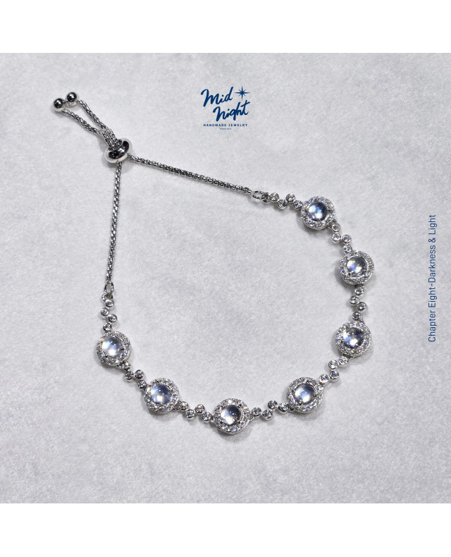 June Birthstone-Moonstone Bubble Bracelet